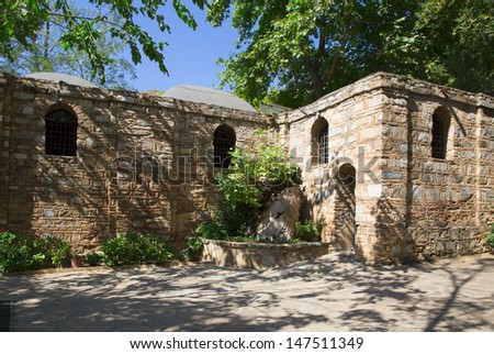 Virgin Mary church , Catholic pilgrims visit the house based on the belief that Mary , the mother of Jesus was taken to this stone houses by St. John and lived there until her Assumption