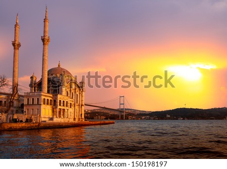 Ortakoy Mosque , Istanbul Turkey