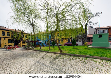 Historical Homes and a street from Odunpazari,  Eskisehir