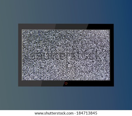 TV screen with static noise caused by bad signal reception