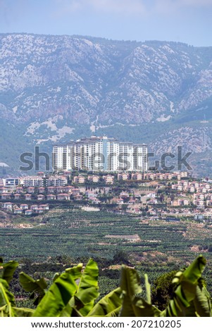 ALANYA, TURKEY - JULY 26: A general view of the hotel Gold City Tourism Complex Alanya . Hotel has 386 rooms on July 26, 2014 in Alanya, Turkey