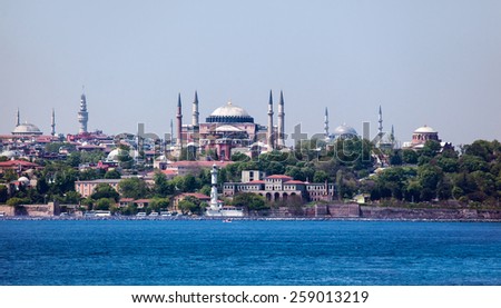 Hagia sophia and The Blue Mosque, (Sultanahmet Camii), Istanbul, Turkey