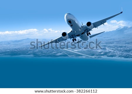 Airplane taking off  - Travel by air transport