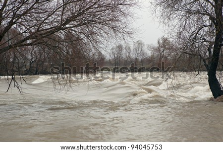 Manavgat River flooded