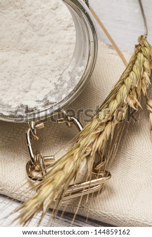 Flour and wheat ear