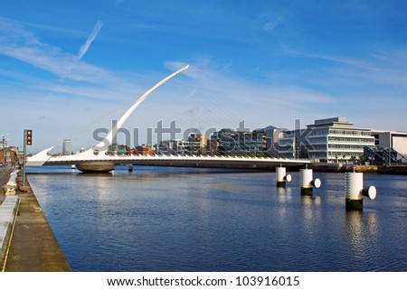 The Cable Stayed Samuel Beckett Bridge, In D