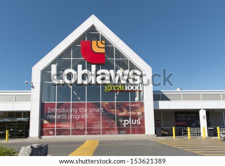 OTTAWA, CANADA - SEPTEMBER 8: A retail outlet for Loblaws September 8, 2013, Ottawa, Canada. Loblaws is a supermarket chain with over 70 stores across Canada in British Columbia, Ontario and Quebec.