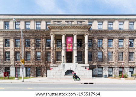 OTTAWA, CANADA - MAY 5, 2014: The University of Ottawa admissions office. The university has more than 40,000 students, 5,000 employees and 180,000 alumni.
