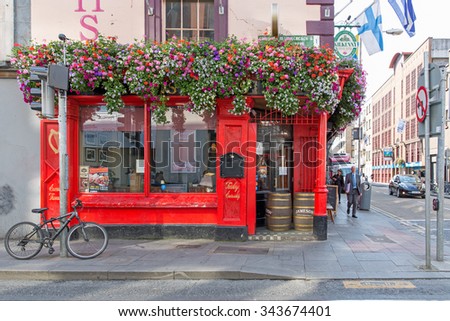 DUBLIN, IRELAND â?? AUGUST 13, 2015: T.P.Smiths public house. It is part of the Smith Pub Group which has pubs in Dublin.