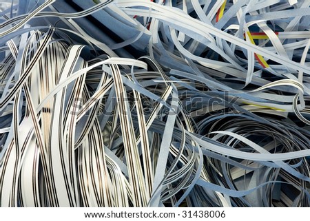 Background of shredded paper cuttings