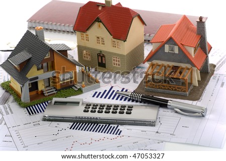 Logo Design Kerala on Stock Photo Model House And Calculator On Construction Plan 47053327
