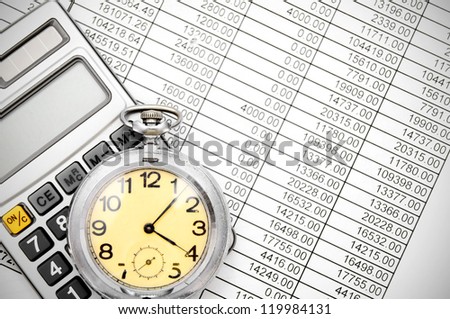 Watch and the calculator on documents.