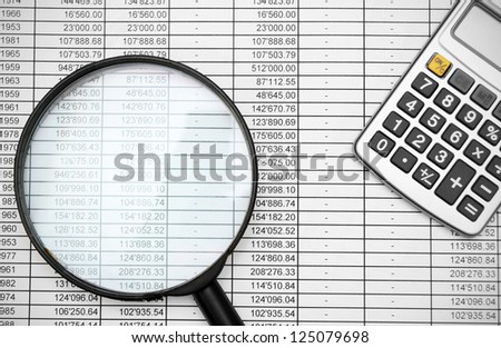 Magnifier and the calculator on documents.