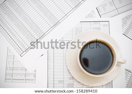 Coffee on the documents .