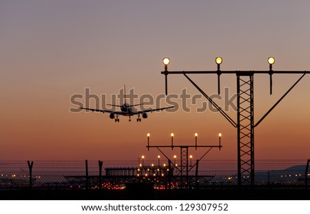 The first plane of a plane that is going to land