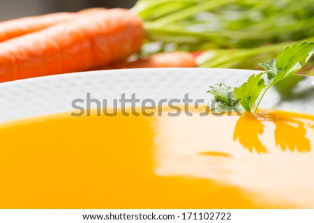 Delicious cream carrots with natural ingredients