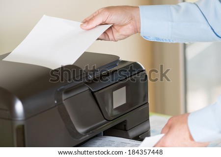 Performing a photocopy clerk with multifunction printer
