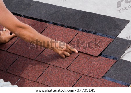 Placement of asphalt shingles