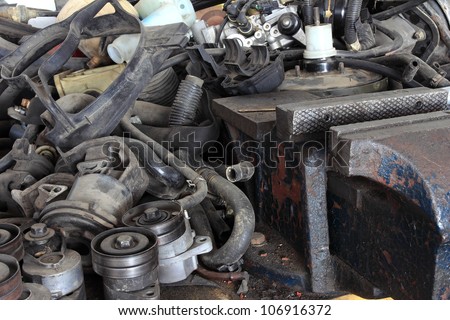 Old car parts and accessories