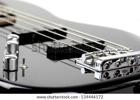 Electric Bass Guitar isolated on white background