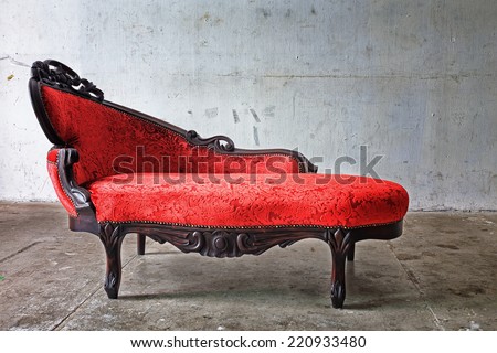 Red Chair in vintage room