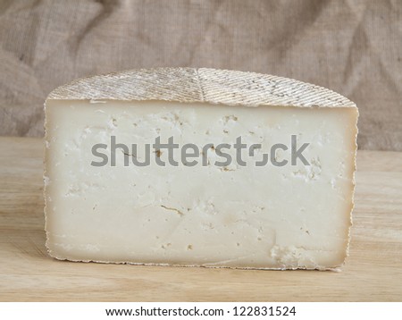cheese made from sheep\'s milk typical cuisine of Palencia, Spain