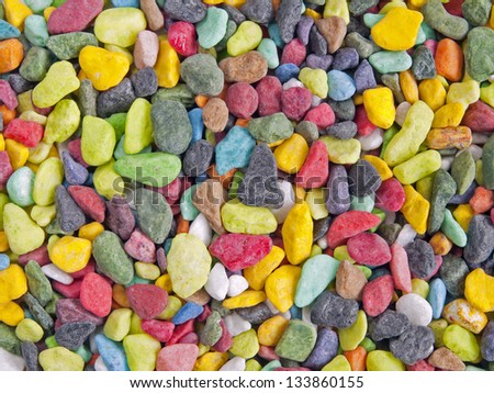 Colored stones with different shapes