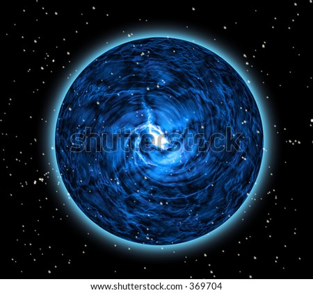 Abstract Planet With Space Background