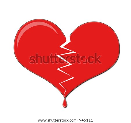 heart broken love. stock photo : Broken Love