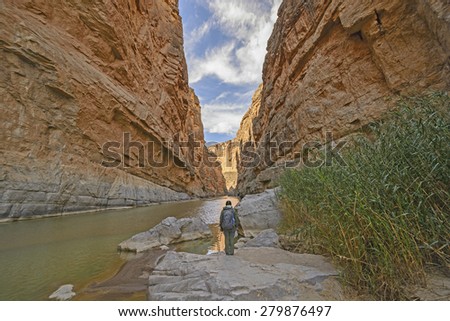 Enjoying the View of Santa Elena Canyon in Big Bend National Park in Texas