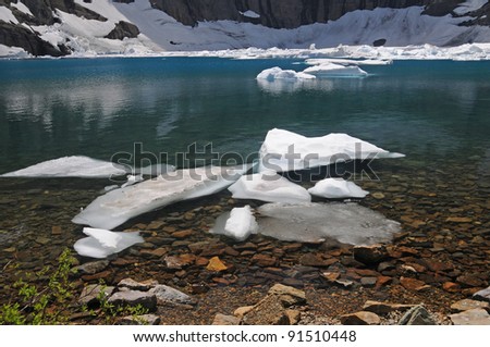 Iceberg Lake in Glacier National Park in Montana