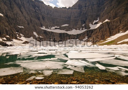Iceberg Lake in Glacier National park in Montana