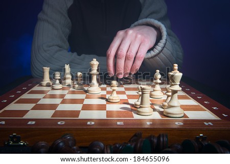 Chess player make a move