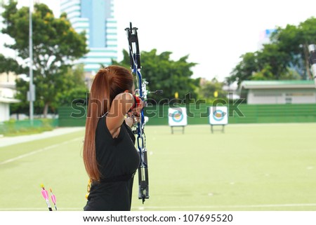 Woman archery