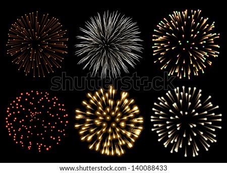 Fireworks Set, Eps 10 Contains Transparency