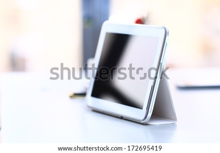 Digital tablet. Modern device for business and work.