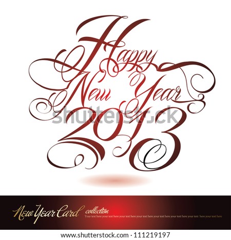 Stock Vector Images Free on Happy New Year 2013 Stock Vector 111219197   Shutterstock