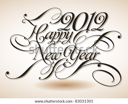 Happy  Year Pictures Free Download on Happy New Year 2012 Stock Vector 83031301   Shutterstock