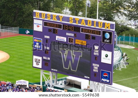 University of Washington - Husky Stadium - Scoreboard