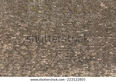 Texture of stone background a wall of the fort called New Fortress of the fortification system of the bastion type in Slovak town Komarno .