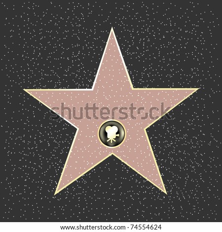Stars  Hollywood Walk Fame on Walk Of Fame Type Star  Vector Illustration   74554624   Shutterstock