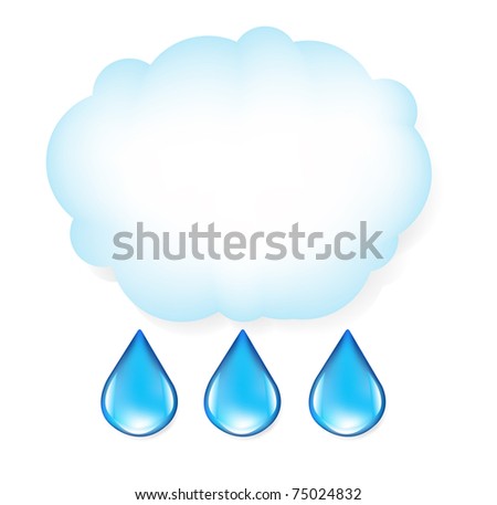 Rain White Background