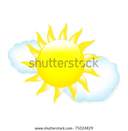 clip art sun and clouds. clip art sun and clouds. stock