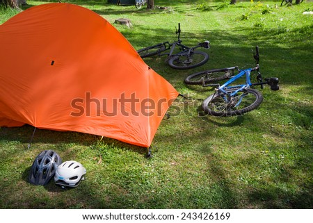 camping outdoor in summer