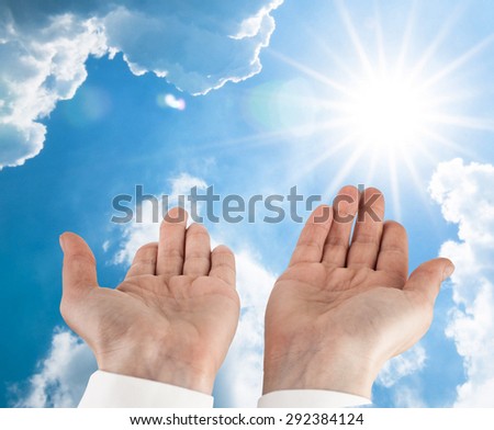Hands reaching for the sky