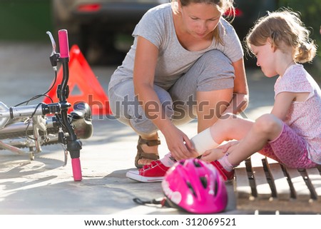 child after bicycle accident