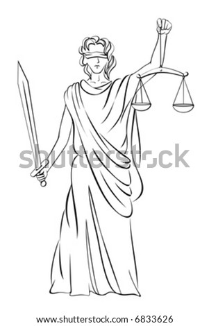 Lady Justice Stock Vector Illustration 6833626 : Shutterstock