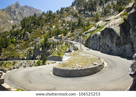 mountain road in French Pyrenees