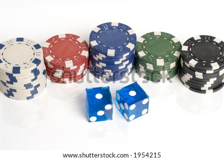 Blue casino dice