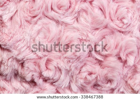 Full frame take of a fluffy curled fabric